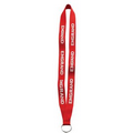 3/4" Polyester Sewn Lanyard w/ Silver Tone Metal Split Ring